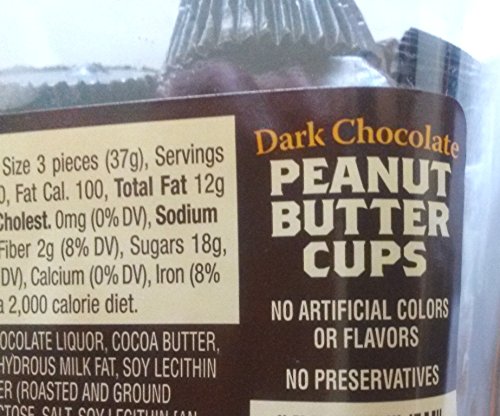 image for NEW Trader Joe's Dark Chocolate Peanut Butter Cups 4 PACK NO ARTIFICIA