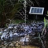 esotec Solar Teichpumpenset 5 160 LED, Wasserspiel Komplettset, LiFePO4 Akkubox, Sprinklerpumpe 160l/h, Erdspieß, Solarmodul 5W, Solarbrunnen draußen, Springbrunnenpumpe Fontäne, 101920