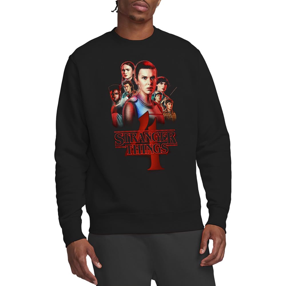 Stranger Things Season Four Poster Unisex Sweatshirt, Black, XX-Large