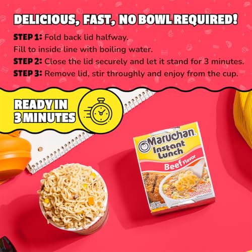 Maruchan Instant Lunch Beef Flavoured Ramen Noodles with Vegetables 64 g