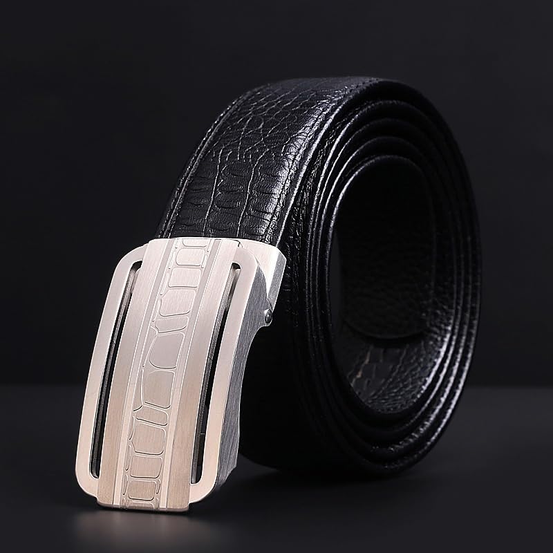 Automatic Buckle Leather Belt For Men's Genuine Leather Waist Belt For2