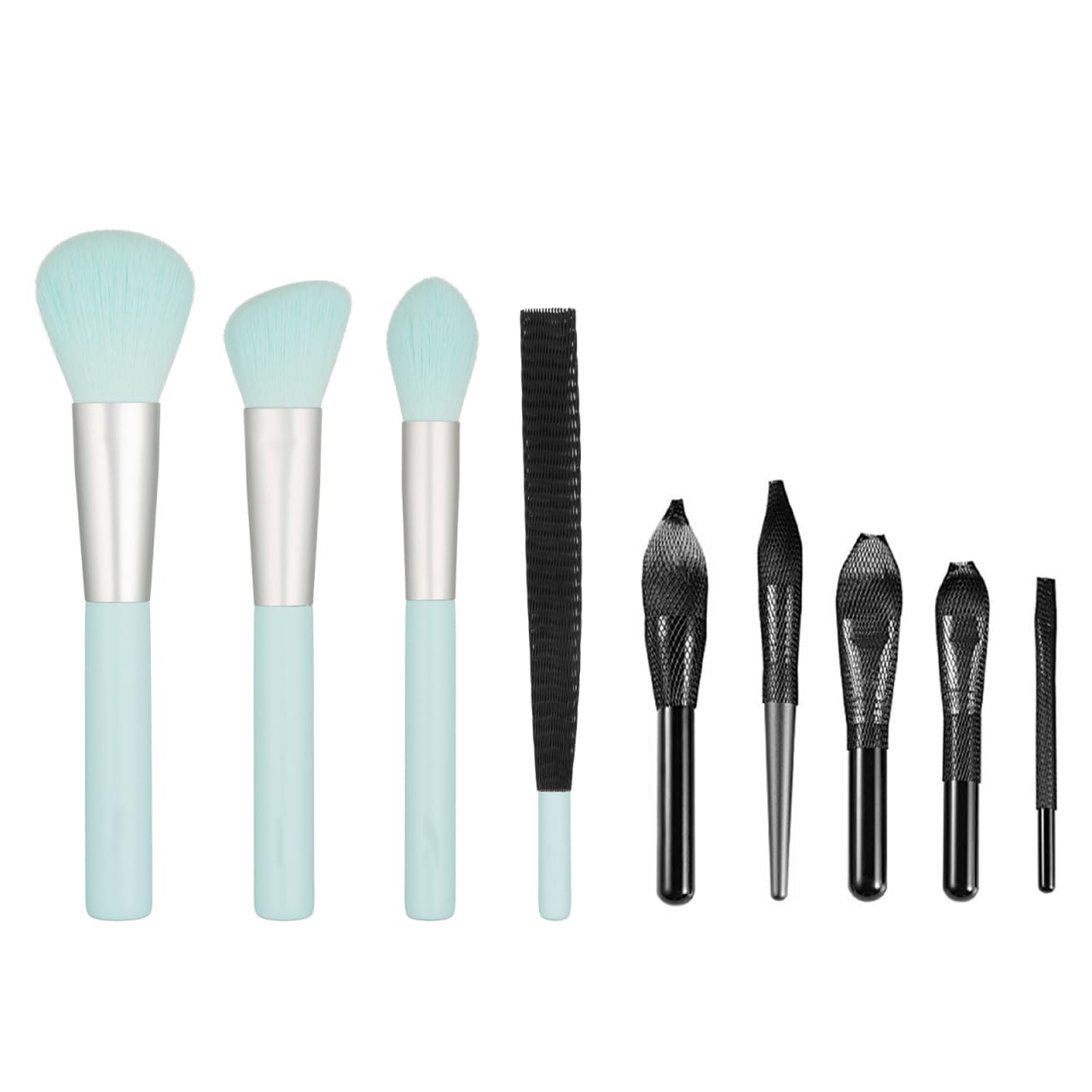 Didiseaon 50pcs Makeup Brush Cover Protective Mesh Sleeve Reusable Brush Protector for Storage and Travel Keeps Brushes Clean and Shape Black - Image 2
