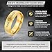 VNOX Customize Gold Plated Stainless Steel Beveled Edge Matte Brushed Finish Rings for Wedding Band,Size 6