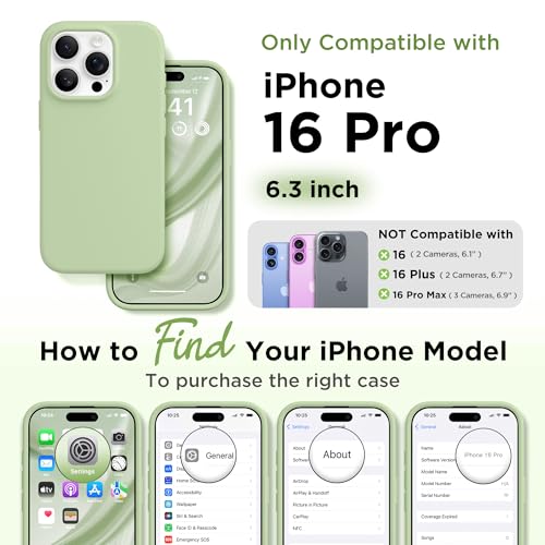 Image of GolbinBox Magnetic for iPhone 16 Pro Case, Silicone Cover, Green