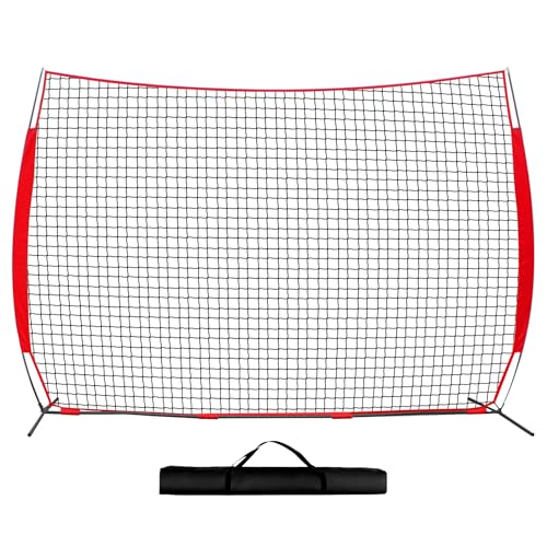 12x9 ft Barricade Backstop Net Sports Barrier Net Multi-Sport Backstop Net with Carry Bag - Baseball Softball Lacrosse Soccer Basketball Tennis - Protective Screen for Practice