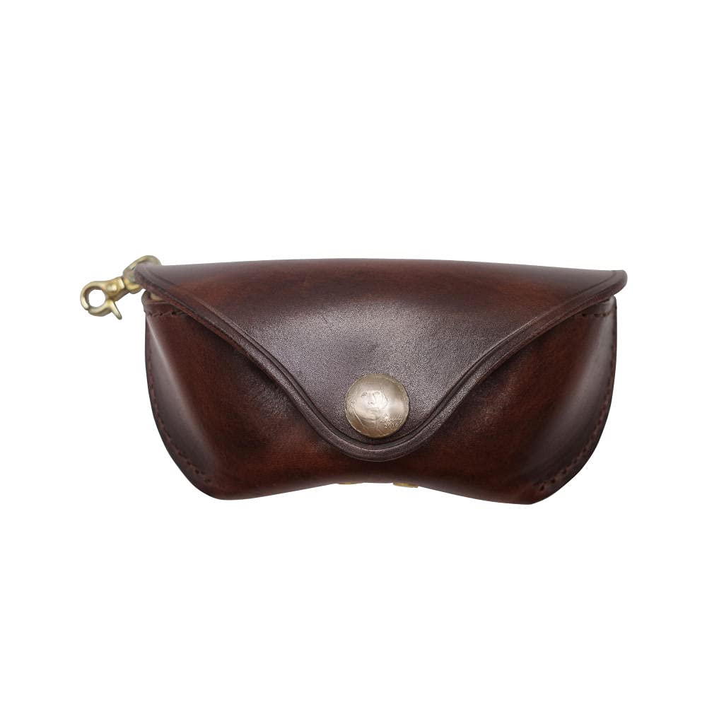 Brillenetui Sonnenbrillentasche Sonnenbrillen Etui Brillentasche Handgefertigte Kopfschicht Dicker Und Druckdurchdrucksender Myopie-Gläser Sonnenbrillen Tinte Aufbewahrungsbox Gläser Fall-Dunkelbraun