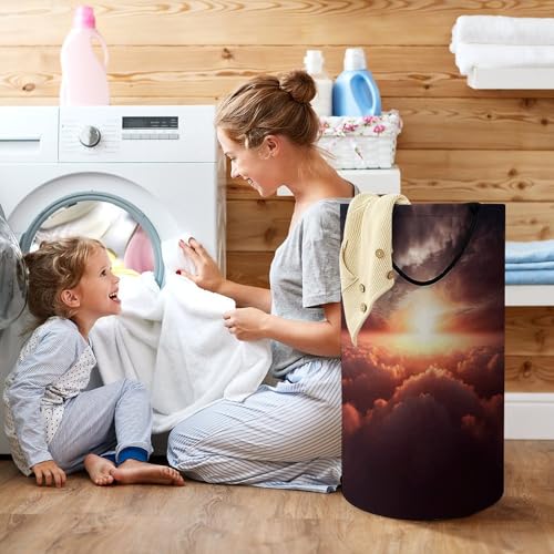 Panier à linge pliable grande capacité Sun Sunrise avec poignées - 8