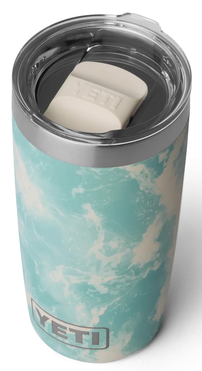 YETI Rambler 10 oz (295 ml) Tumbler with Removable Magslider Lid, Stainless Steel Vacuum Insulated Coffee Cup, Sea View — image 1