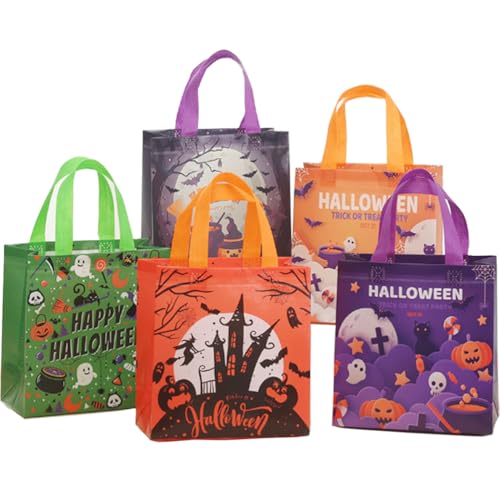 Bolsas para envolver regalos de Halloween pack de 8 bolsas para dulces con asas cómodas