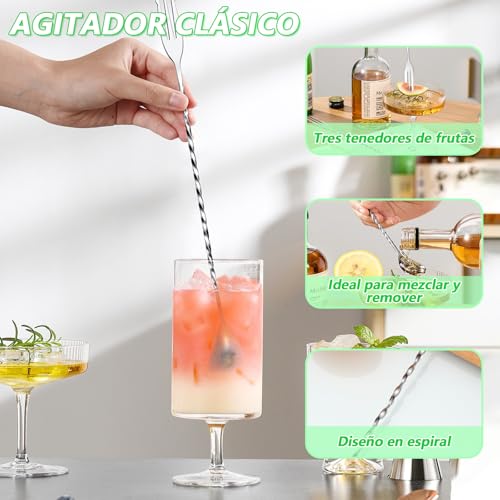 La Mejor Lista de Cucharas para cócteles los 10 mejores. 12 Imagen adicional