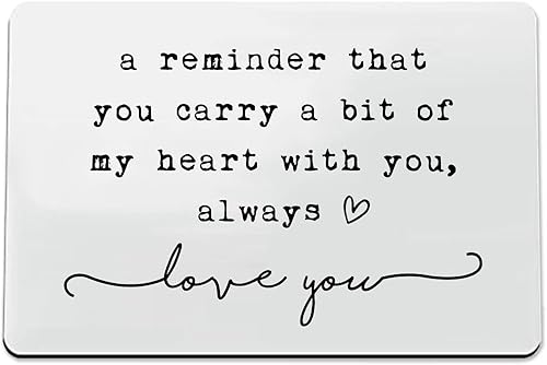 Miniatura 7 de Wallet Insert, Engraved Gift For Him, Valentines Day Gift, Birthday Gift, Hubby Gift, Engraved Wallet Insert Card, Reminder You Carry My Heart,