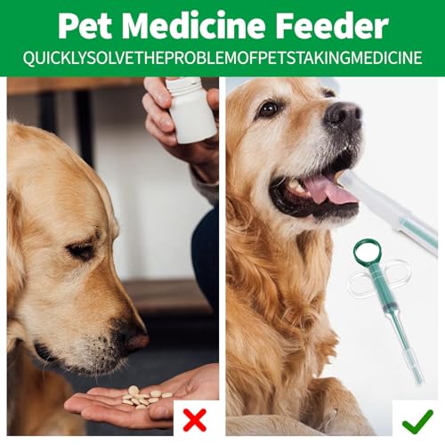 ShanBye Tabletteneingeber Katze,3 PCS Tablettenteiler Haustier Wiederverwendbare Pet Pusher Spritze Tablettengeber Tablette Feeder Pet Pusher Pille Assist Tablettengeber für Katzen Hunde Kleintier