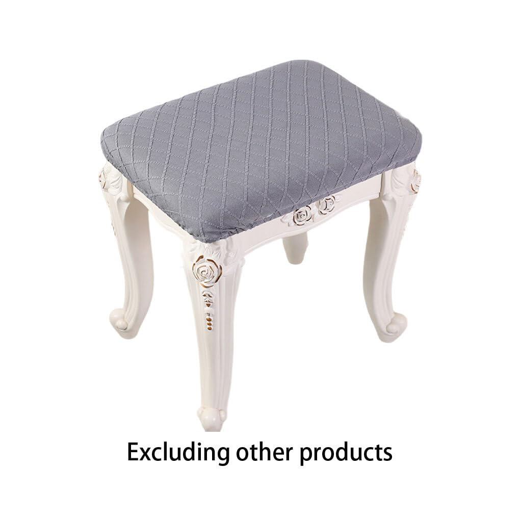 Funda elástica para taburete de bar, protector elástico para silla de maquillaje, color gris, ideal para uso doméstico y comercial