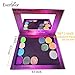 Everfavor Magnetic Palette Large Empty Makeup Palette with Mirror and Metal Stickers, Eye Shadow Organizer Holder for Eyeshadow Lipstick Blush Powder DIY