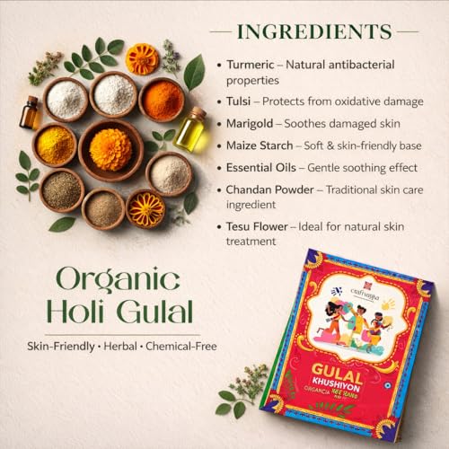 Image of CraftVatika Herbal Holi Rang Gulal Colours with Dairy Milk Chocolate Pack, Holi Colour with Chocolate Combo (Type 1)