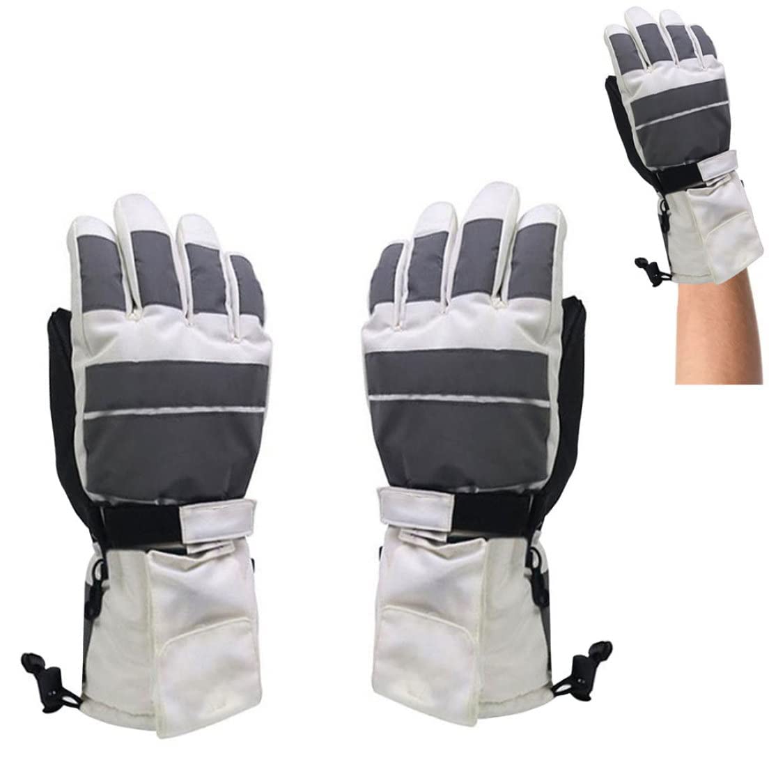 CHEWYNP Guantes térmicos de Invierno para Hombres y Mujeres - Guantes Impermeables para Pantalla táctil Guantes térmicos Antideslizantes para Senderismo Patinaje Esquí Snowboard Ciclismo y