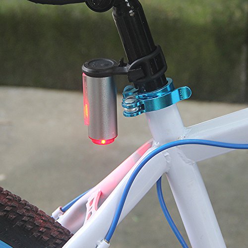 Generic Silver : 2017 USB MTB Road Bike Tail Light Rechargeable Safety Warning Bicycle Rear Light Lamp Cycling Bike Accessories