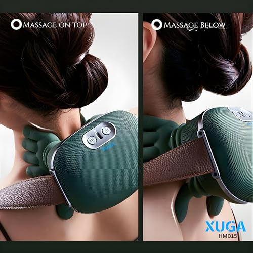 Image of XUGA HM015 Bionic Heated Massager, Wireless Portable Shiatsu Neck and Back Massager, Electric Deep Tissue 4D Kneading Massage, Simulated Human Hand Design for Pain Relief and Muscle Relax