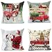 4 Pcs Noël Coussin Oreiller de Couverture Bonhomme de Neige Taie sur Mesure Zippered Place, Bed Linings,Décoration de Noël pour Canapé, Lit, Voiture