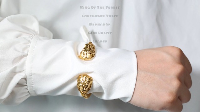 Pulsera Hombre Lion CZ Acero Inoxidable Oro miniatura 7