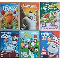 DR. SEUSS 1-6 COMPLETE COLLECTION / THE LORAX + HORTON + THE GRINCH + THE CAT IN THE HAT + BEST OF + THE WOBBULOUS WORLD OF DR SEUSS = ULTIMATE 6x DVD UK SET