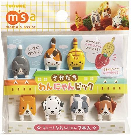 Torune Cute Animals Bento Lunch Food Picks - Dogs and Cats 8pcs (P-3105)