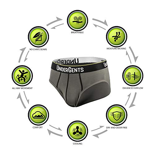 3-Pack Men's Brief Underwear CloudSoft Fabric with Cooling Modal2