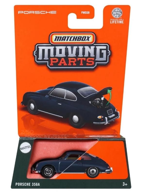 Matchbox Porsche 356A vehículo a escala 1:64 azul miniatura 1