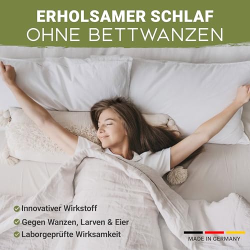 Bettwanzen Spray 500ml [hochwirksam & laborgeprüft] - wirksames Mittel gegen Bettwanzen für Matratzen und Möbel mit dezentem Zitronenduft, Alternative zur Bettwanzenfalle