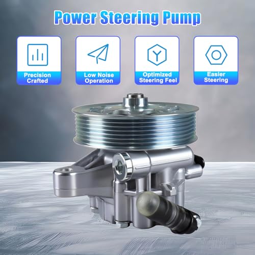 Image of 21-5495 Power Steering Pump with Pulley for 2008-2012 Accord 2.4L | Replace for 56100R40A03, 56100-R40-305