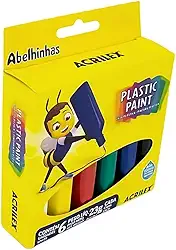 Tinta Plástica Abelinhas 6 Cores 20ml Acrilex