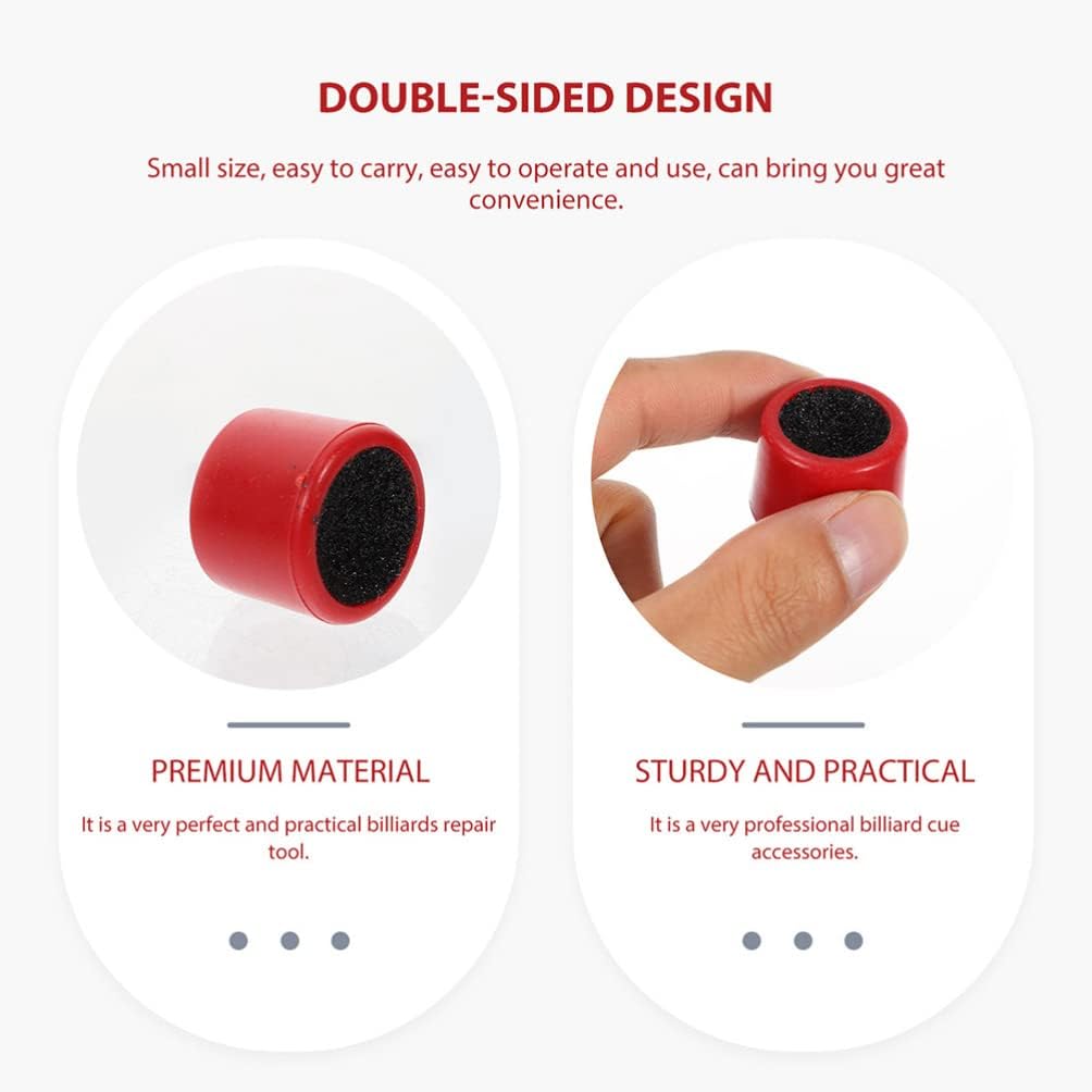 ABOOFAN 6Pcs Snooker Billard Pool Cue Tip Tool Round Billiard Cue Tip Sander Pool Cue Tip Shaper