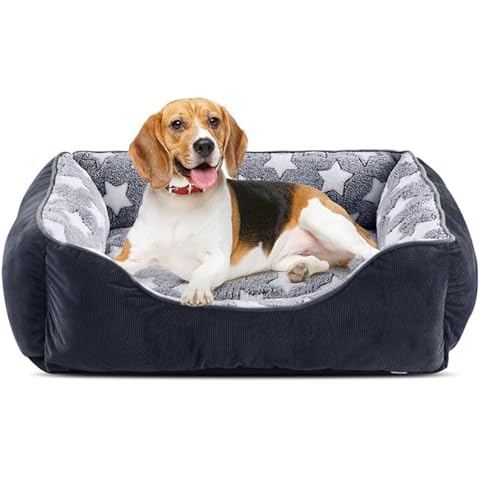 MIXJOY Medium Dog Bed - Super Soft & Washable Cover