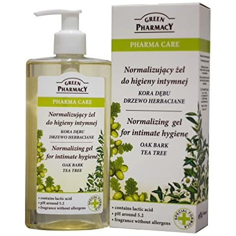 Green Pharmacy Pharma Care Oak Bark Tea Tree Feminine Wash Gel (0% Soaps, SLS, SLES, Parabens, Colorants) 10 oz Cover