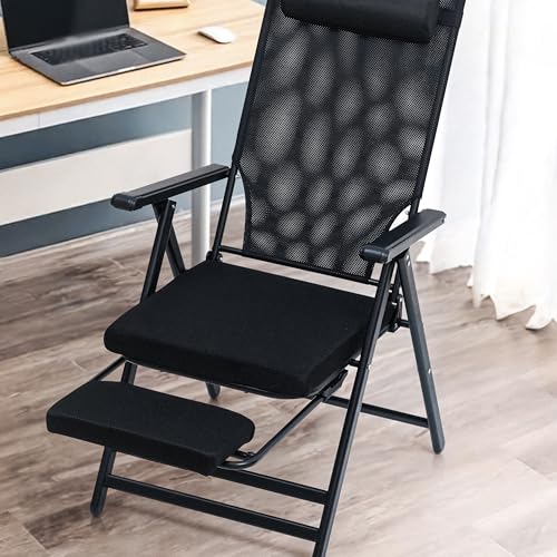 Image of Livzing Zero Gravity Recliner Chair | Foldable Outdoor Lounge Chair with Adjustable Footrest & Headrest | Heavy Duty Steel Frame | Garden, Balcony, Camping & Beach Chair - Black