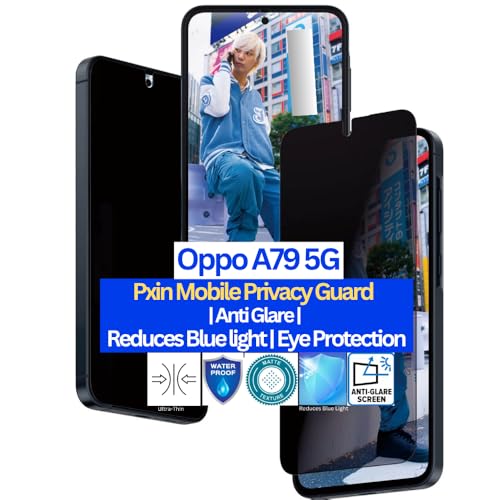 Image of Pxin Mobile Privacy Guard compatible with Oppo A79 5G | Mobile Privacy screen protector | Anti Glare | Anti Spy Screen Protector | Reduces blue light | Scratch proof | Eye Protection