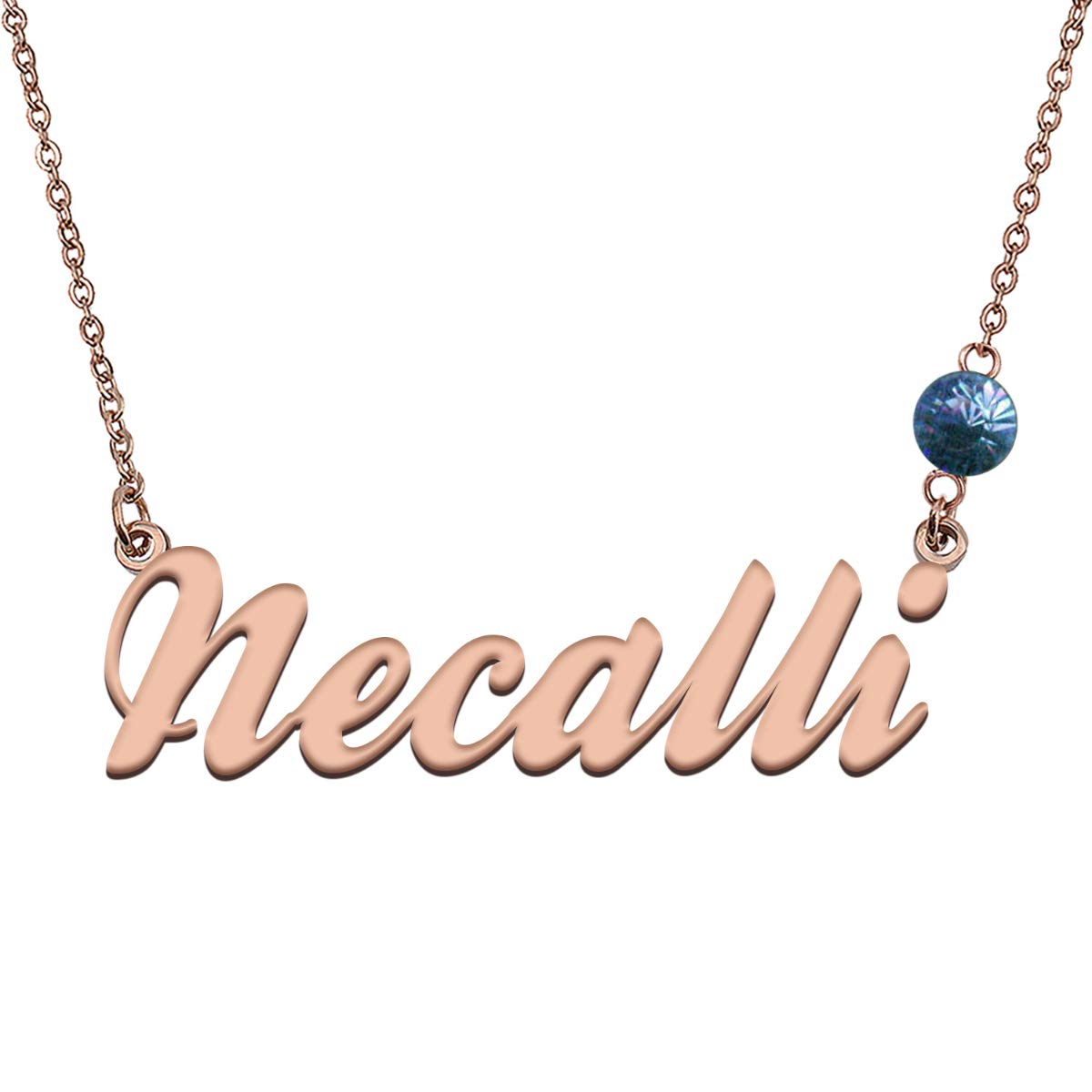 LikeFunPersonalized Jewelry Gifts Unique Custom Birthstone Name Necklace Necalli