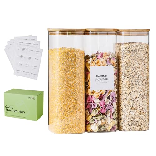 30% Off Glass Food Storage Jars with Bamboo Lids - 3 Pack