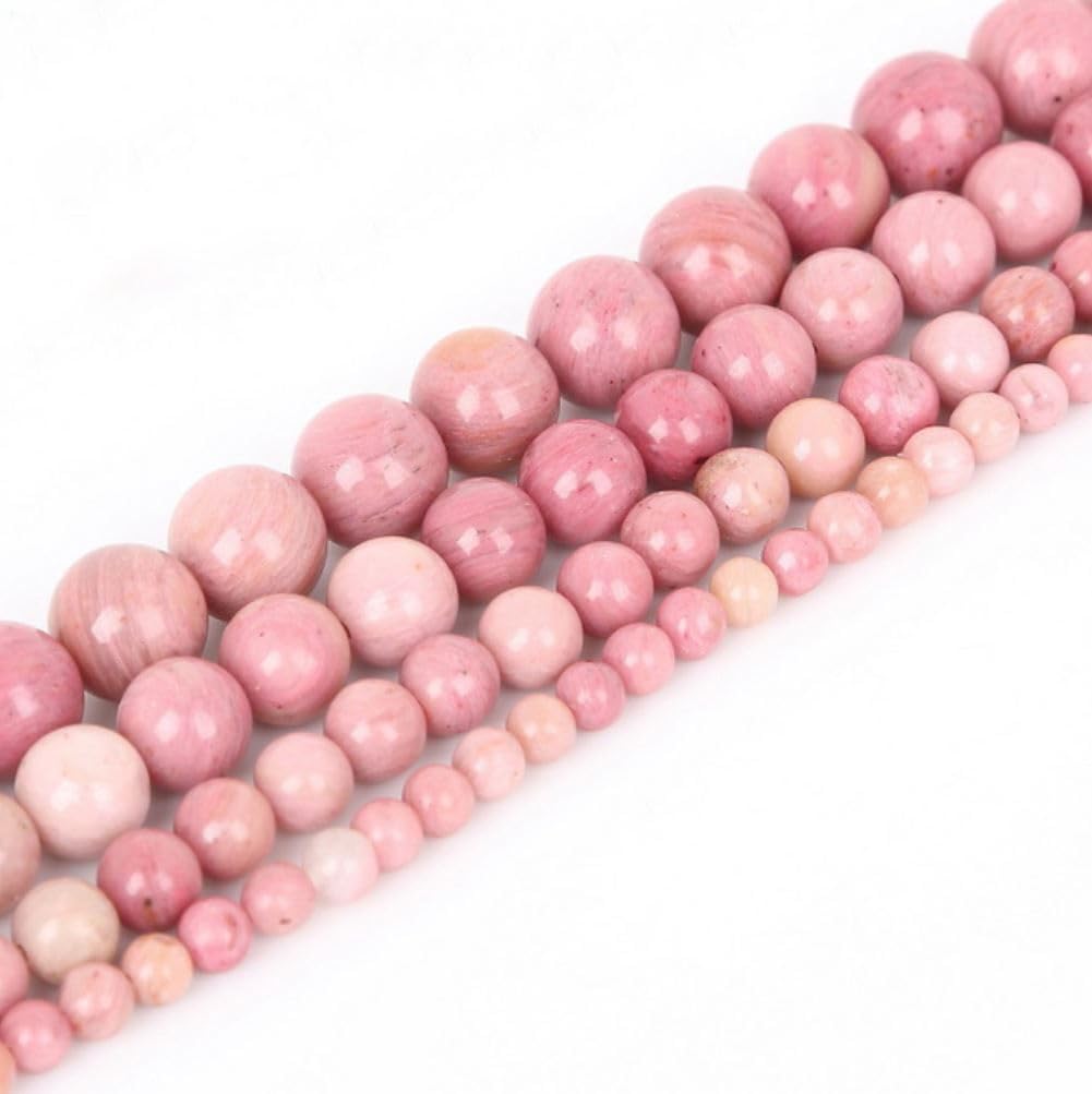 60pcs Adabele Natural Pink Rhodonite Gemstone 6mm Round Beads