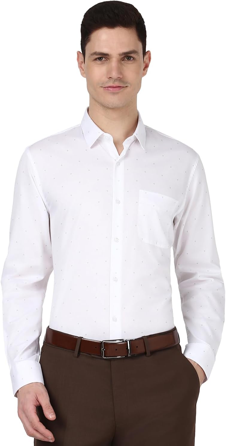 Peter EnglandMen's Solid Slim Fit Shirt