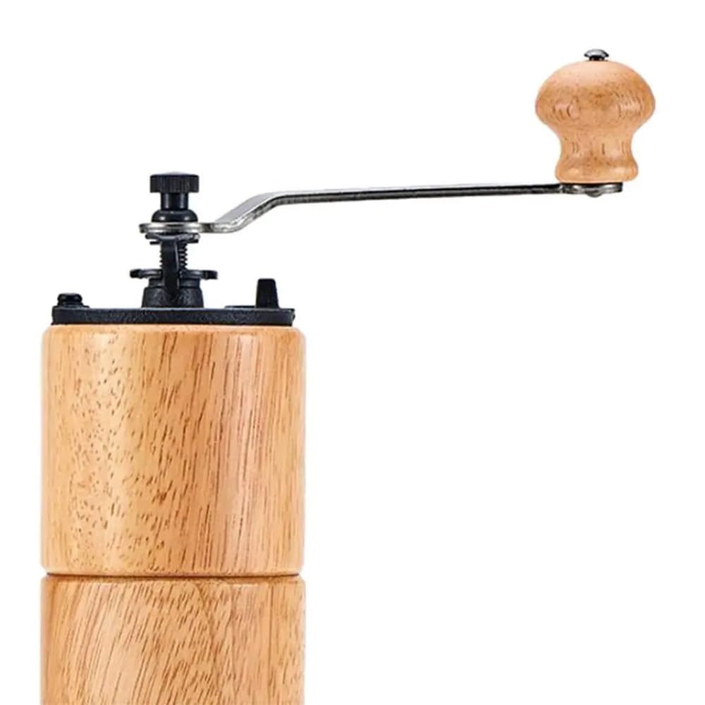 Młynek Do Ziaren Kawy, Młynek Do Kawy W Stylu Vintage, Drewniany Młyn Żarnowy Z Regulowanym Ustawieniem Przekładni, Równomierne Mielenie, Drewniany Uchwyt Z Gałką, Odpowiedni Do Podróży/kempingu