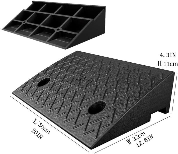 Schody rampowe Rampa progowa dla wózków inwalidzkich, gumowa rampa krawężnikowa, rampa podjazdowa, rampa schodkowa(50 * 32 * 11cm)