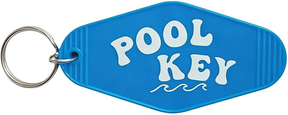 Pool Key Keychain Plastic Vintage Motel Keychain Key Tag Pool Accessories for Women Men