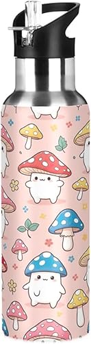 Cute Cartoon Mushrooms Insulated Water Bottle 32 Oz Leakproof Water Bottles, BPA-Free Sports Water Bottle disponible en Yaxa Guatemala
