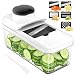5 in 1 Mandoline Gemüsehobel Gemüsereibe - Gurkenhobel Dünne Scheiben - Reibe für Gemüse - Hobel Gemüse - Mehrzweck Gemüseschneider - Küchen Gadgets(Schwarz)