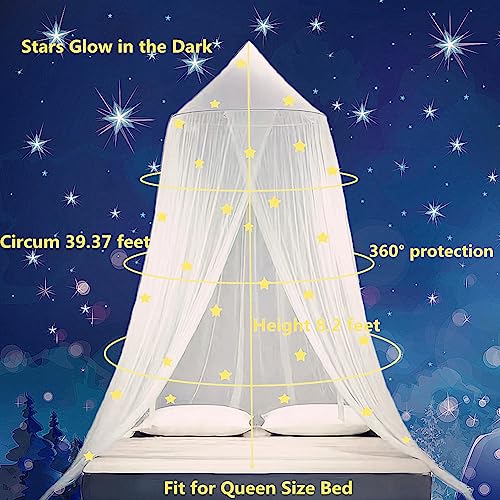50% Off Eimilaly Princess Bed Canopy with Glow-in-the-Dark Stars