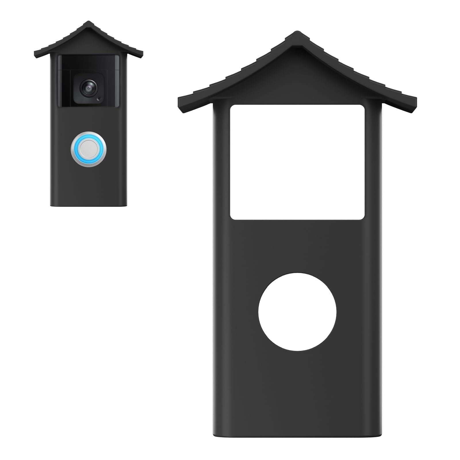 honecumi Ring Battery Video Doorbell (2024 release) Silicone Skin Case Cover for Ring Video Doorbell 2024 Release Protect Cover Weatherproof, UV & Rain Protection, Sleek Black Finish, Easy Install
