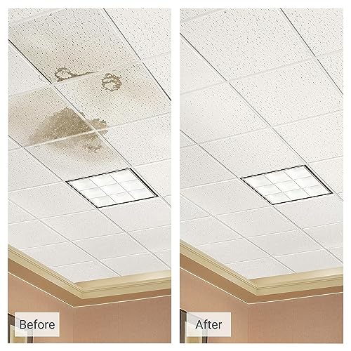 Armstrong Ceiling Tiles; 2x4 Ceiling Tiles - 10 pcs White; Acoustic Ceilings for Suspended Grid; CORTEGA Second Look 2767