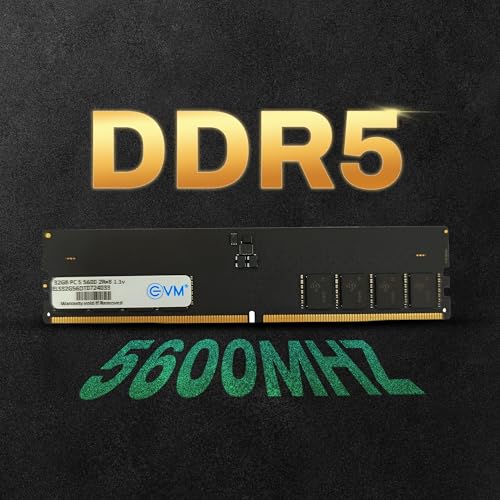 Image of EVMT 32GB DDR5 5600MHz Desktop RAM - High-Performance Memory Module, CL19, 288-Pin, 1.1V,-10-Years Warranty(EVMT32G5600U88P)
