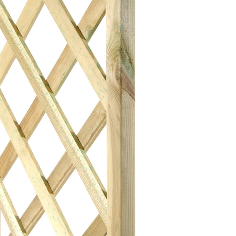 VERDELOOK | Grigliato Rettangolare, 40x180 cm, Steccato in Legno impregnato in Autoclave, Pannello griglia per arredo Esterni, Decorazione Giardino e terrazzo